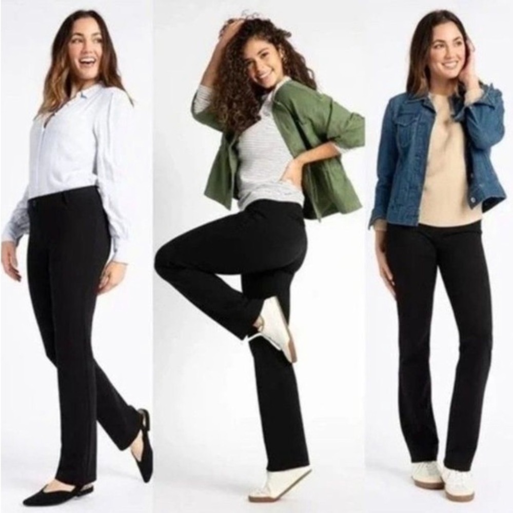 BETABRAND Jeanie Black Classic Dress Pant Yoga Pants Size XS Petite Office Work